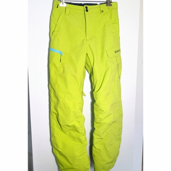 Burton Neon Green Snow Pants For Teenagers - Picture 1 of 8